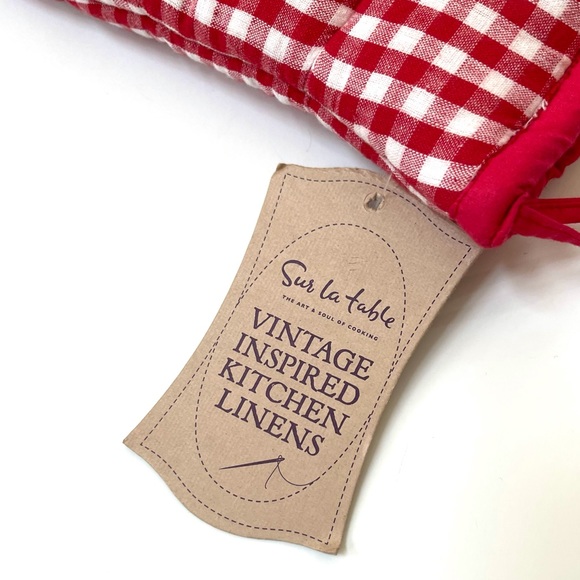 Sur La Table vintage inspired holiday oven mitt NWT - Picture 3 of 5